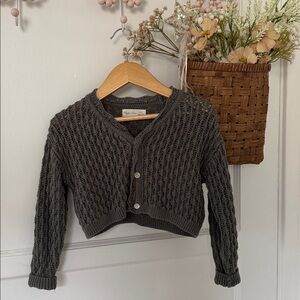 2-3Y Rylee and Cru Toddler Ella Cardigan in forest